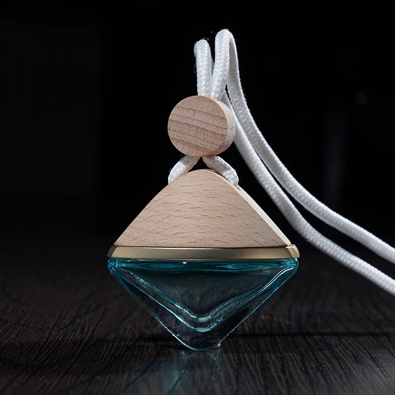 Perfume Bottle Glass Air Freshener Car Fragrance Ornament Pendant Hanging Mini Auto Ornament Essential Oils Diffuser Bottle