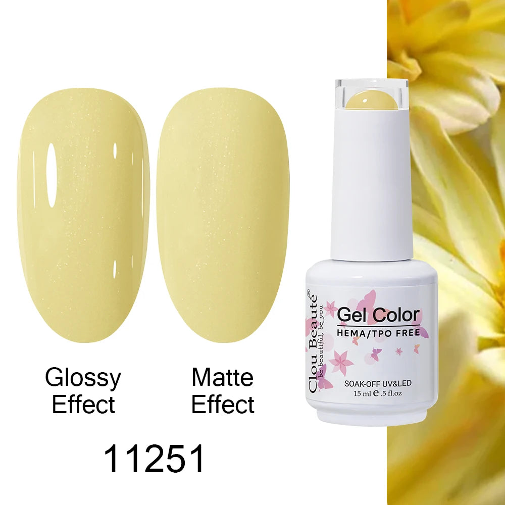 Clou Beaute HEMA TPO FREE Caramel Brown Wine Red Coffee Gel Nail Polish High Pigment Autumn Nail Art Full Coverage UV Varnish