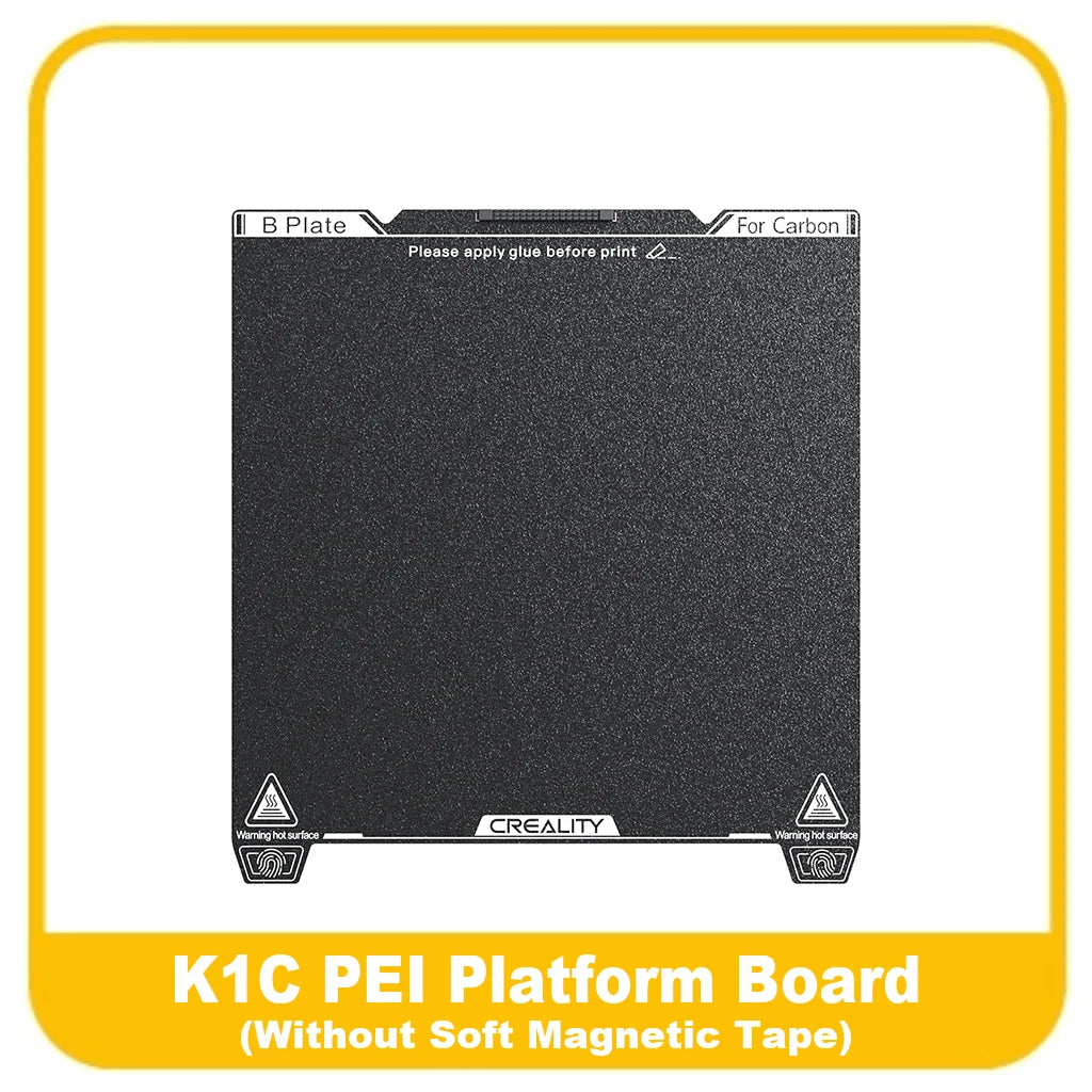 Creality K1C Build Plate 235x235mm PEI Sheet Magnetic Flexible Spring Steel Bed Plate for K1/K1C/Ender 3/Ender V3 KE/SE
