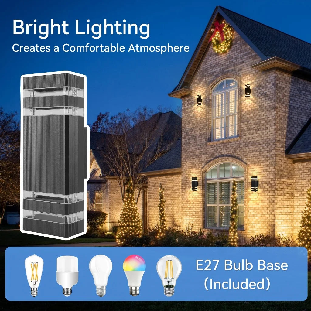 Outdoor LED Wall Lights  Replaceable Light Bulb E27 Waterproof Wall Lamp for Modern Home Interior Stairs Lighting Decoration