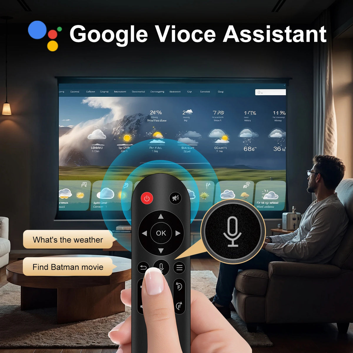 Magcubic HY310 Android 11 Projector 4K Native 1080P Auto Focus Native 330ANSI Dual Wifi BT5.4 Air Mouse Voice Home Outdoor Movie