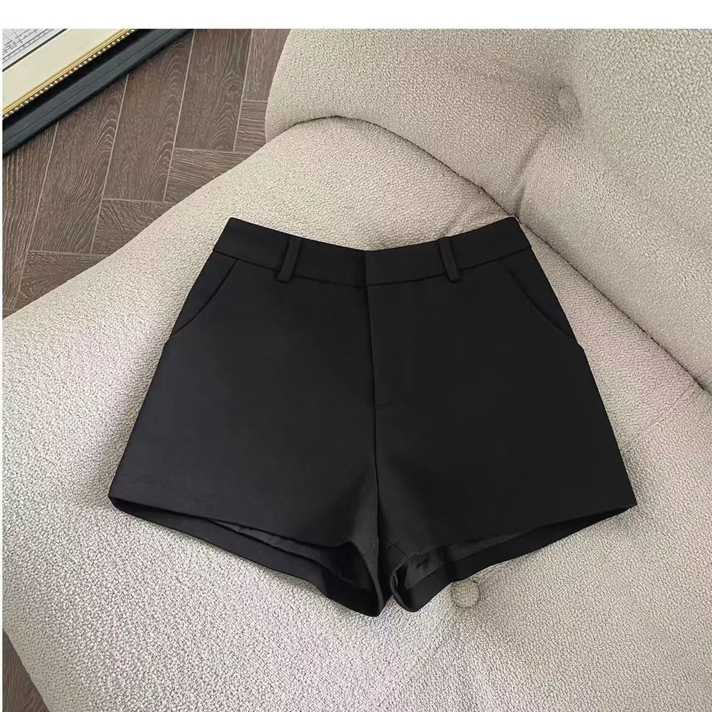 Women's 2026 New Elegant Solid A-Line Wide Leg Shorts Fashion Summer High Waist Korean Pants Casual Office Lady Commute Outfits