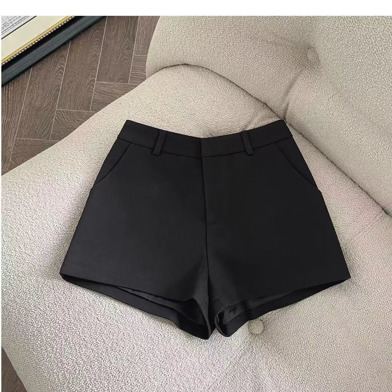Women's 2026 New Elegant Solid A-Line Wide Leg Shorts Fashion Summer High Waist Korean Pants Casual Office Lady Commute Outfits