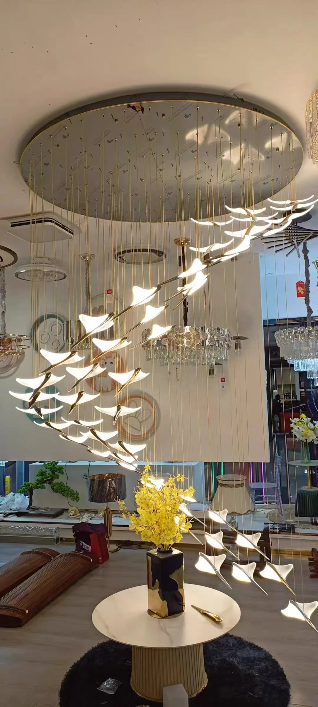 Modern Staircase Branch Chandelier New Luxury Home Hotel Iobby Decoration LED Indoor Lighting Customizable Chandelier