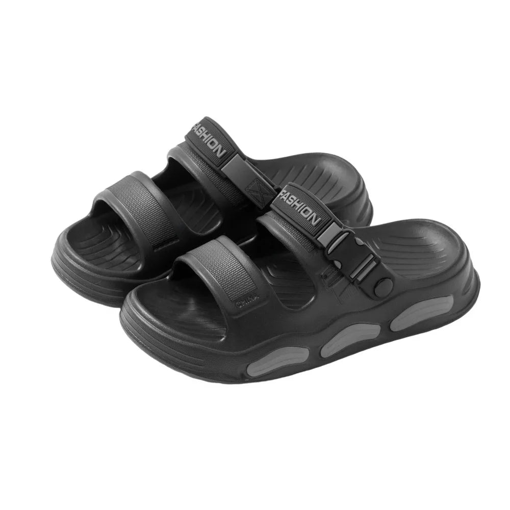 New lightweight and soft cloud like men's sandals and slippers for summer outings, durable and thick soled, anti slip