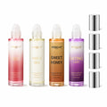 4Pcs 10ML Roll‑On Pheromone Oil Set - Portable Fragrance Oil,Rose White Oud Honey Milk Scent Eau de Parfum Traveling or Dating.