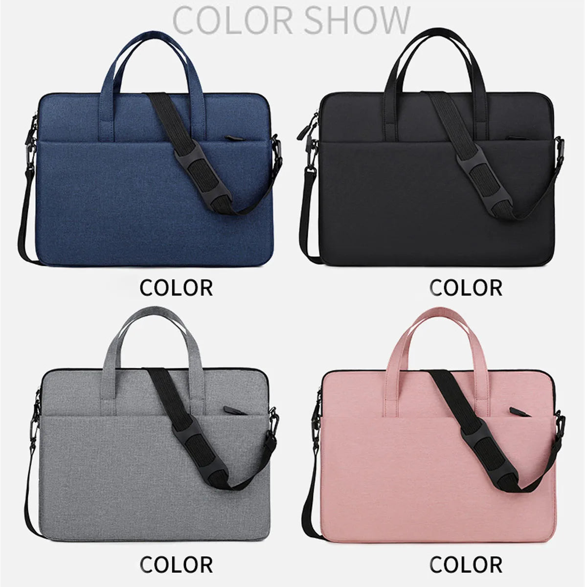 Lightweight Shockproof Laptop Bag Business Waterproof Multi-pocket Handheld Crossbody Bags Detachable Strap for Perfect and Work