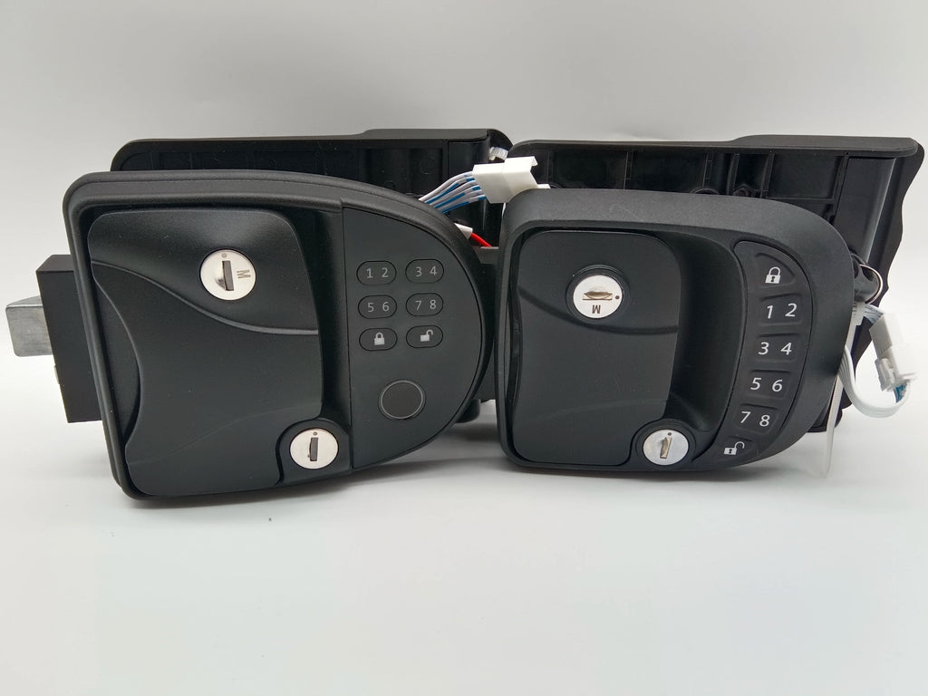 Caravana Accesorios Camping Rv Lock Fingerprint Sensor Caravan Rv Keyless Entry Door Locks Handle Latch Knob Deadbolt Bl