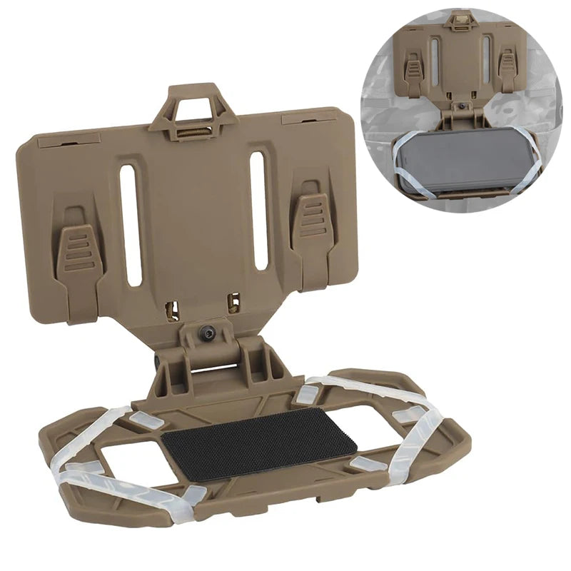 Tactical Admin Phone Platform Molle Cell Phone Holder Carrier Phone Mount with H Harness Strap Shoulder Harness for Screen Size