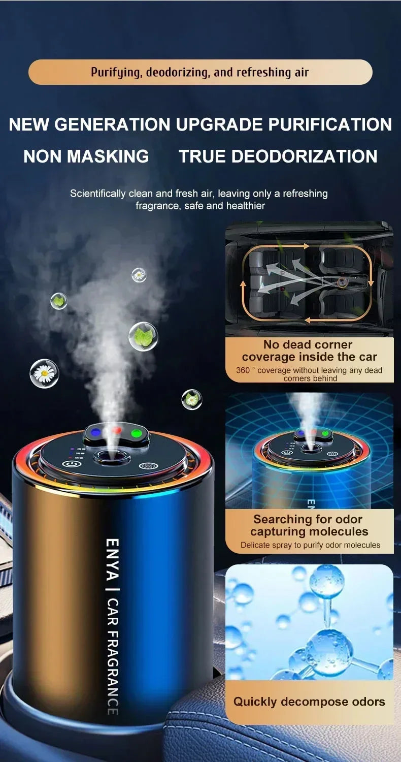 Three-color aromatherapy car long-lasting spray diffusion inside a variety of fragrance pickup atmosphere lamp car full of stars