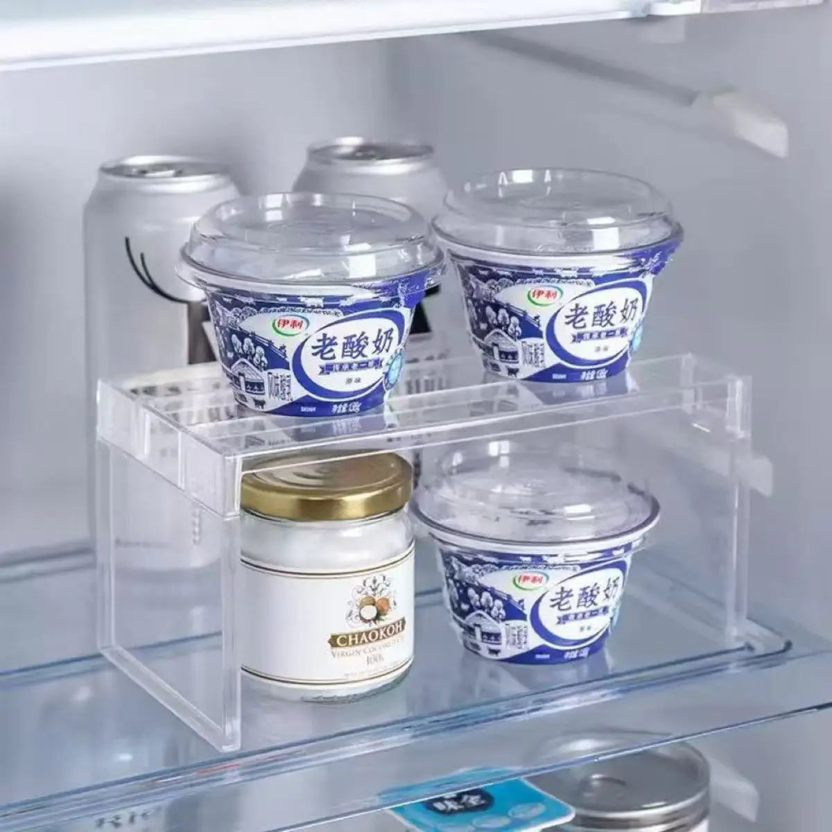 Refrigerator Organizers Storage Rack Fridge Layered Separator Shelves Transparent Desktop Stand Save Space Kitchen Accessories