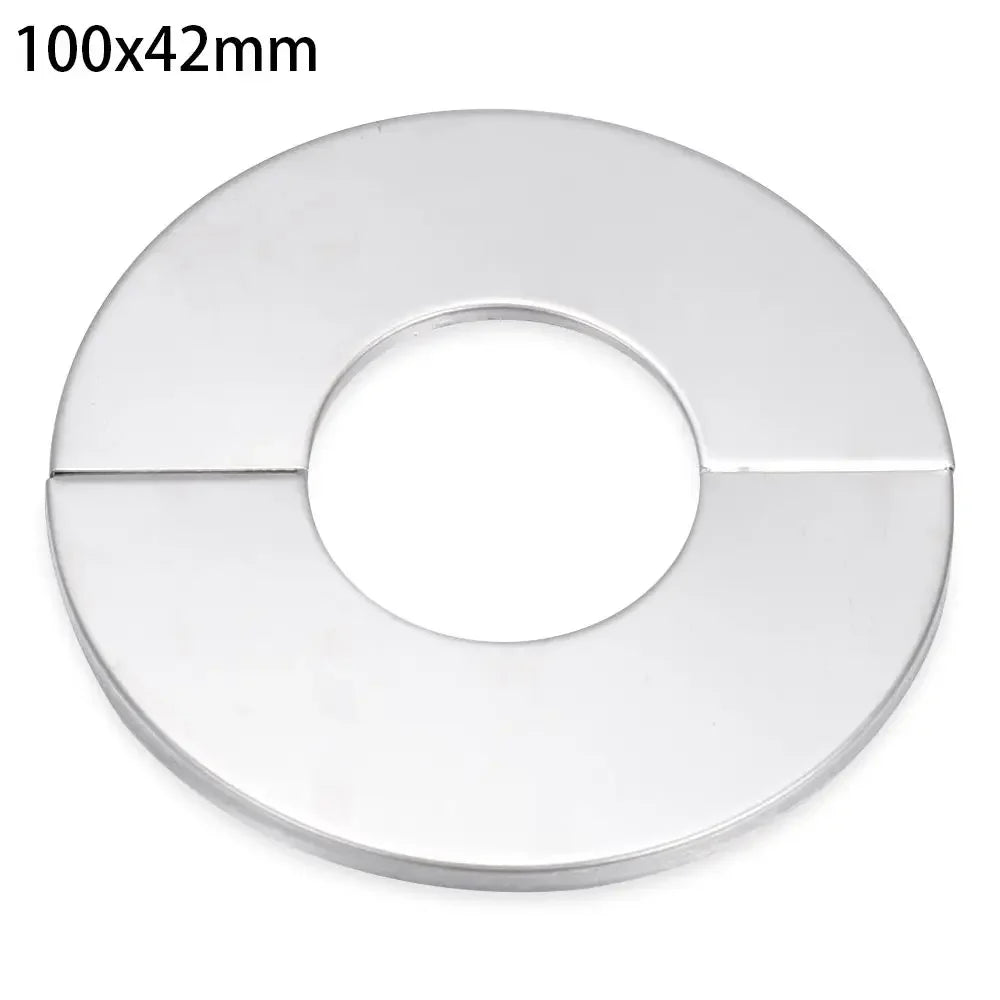 Black Shower Faucet Decorative Cover Chrome Finish Stainless Steel Wall Flange Water Pipe Wall Covers Bathroom Faucet Accessory