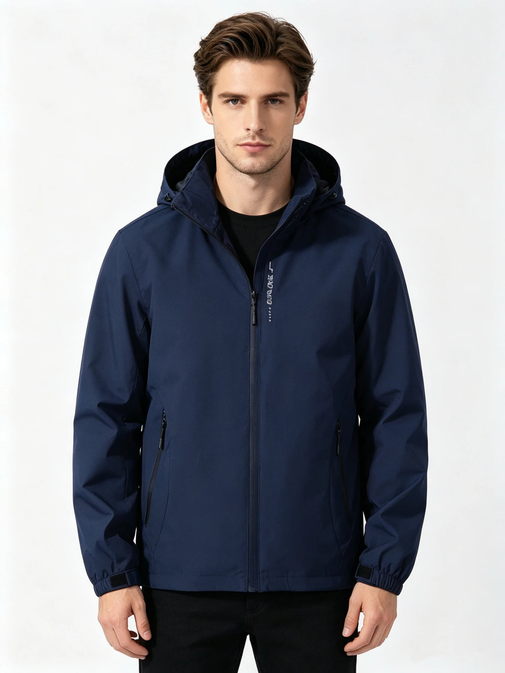 Multifunctional men's outdoor jacket, windproof, rainproof, and warm autumn/winter hooded jacket, outdoor raincoat, mountaineeri
