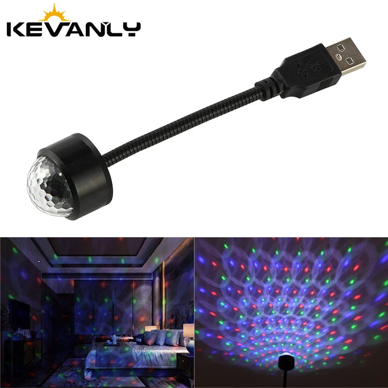 Car Romantic LED Starry Sky Night Light 5V USB Powered Galaxy Star Projector Lamp for Car Roof Room Ceiling Decor Plug and Play