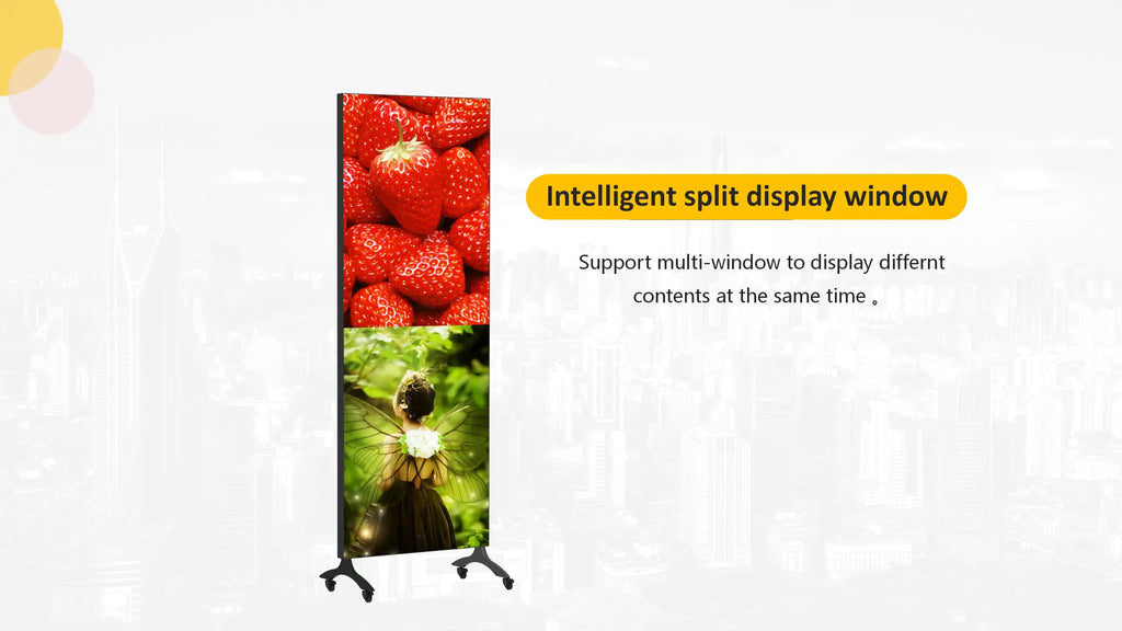 G-T5 Series Smart Poster LED Screen Double-Sided Indoor 750x2000mm High-End Movable Vertical Display P1.25/1.56/1.9/2.5/2.6/2.9
