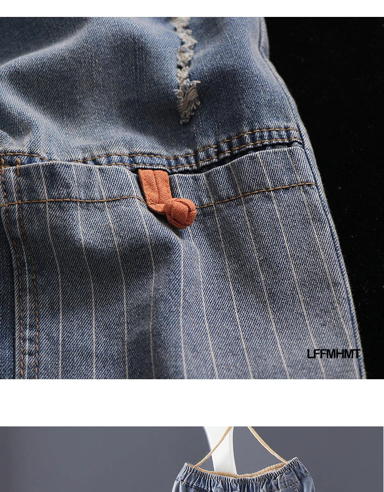 Women's Casual Boyfriend Baggy Jeans Fashion Vintage Style Patchwork Streetwear Female Denim Pants Loose Versatile Harem Trouser