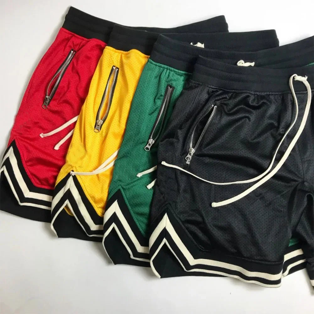 2026 NEW Summer Basketball Men Loose Sport Shorts Quick Drying Mesh Sports Five-point Pants Oversized Sports Shorts
