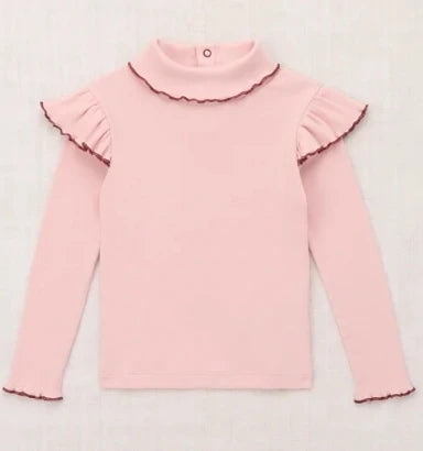 Kids Girls T Shirts Blouse and Pant Set 2026 Autumn Long Sleeve Ruffle Children's Tee Printed Retro Dress Outfwear Clothing