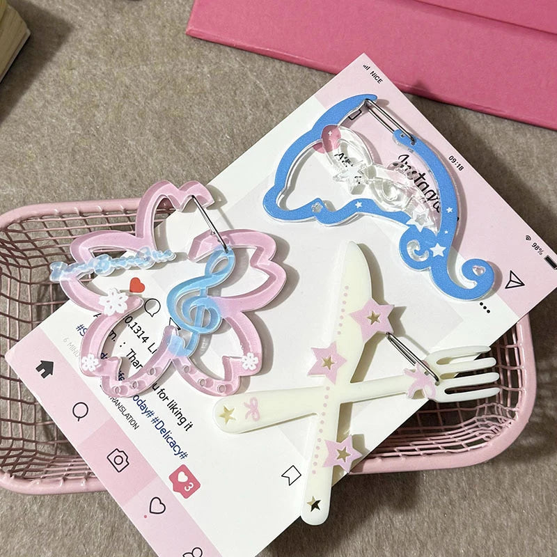 Fashionable Korean Bag Charm with Carabiner Clip; Hand Tent Decoration Accessory for backpacks