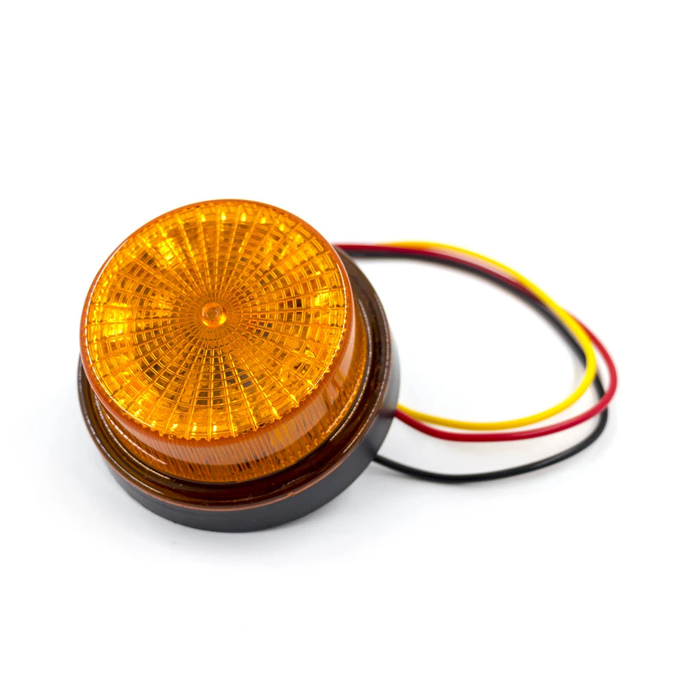 2pcs 12V 24V 12 LED 2 Modes Warning Emergency Strobe Light Flashing Light Revolving light Signal Lamp Truck Tractor Waterproof