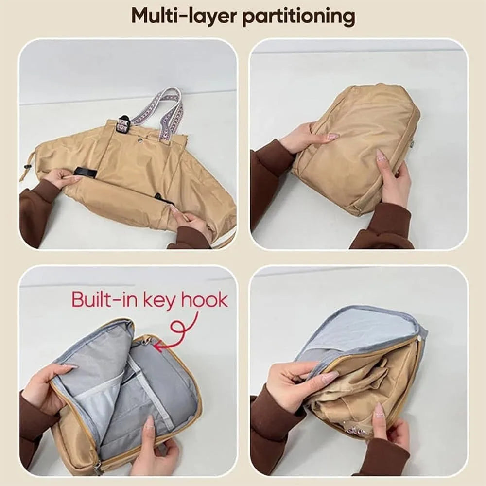 Multifunctional Travel Storage Bag Cradle Design Large Capacity Mommy Bag Waterproof Lightweight Women's Backpack