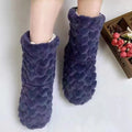 1 Pairs Women Slippers Autumn Winter Home Warm Padded Thickened Colorful Love Mid-calf Non Slip Women Floor Shoes Zapatos