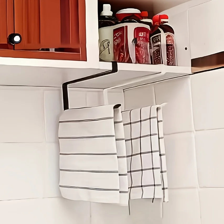 Wall Mount Kitchen Organizer Holds Plastic Wrap Dishcloth Aluminum Foil Dispenser Includes Paper Towel Holder