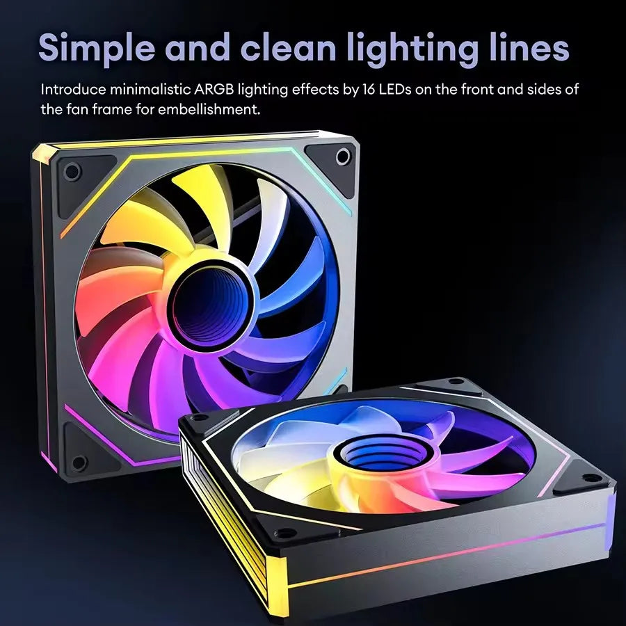 ICE Whale Prism 7 PRO ARGB PC Case Fan 120mm Infinity Mirror Design Motherboard Lighting Sync 4PIN PWM CPU Cooler Fan Ventilador
