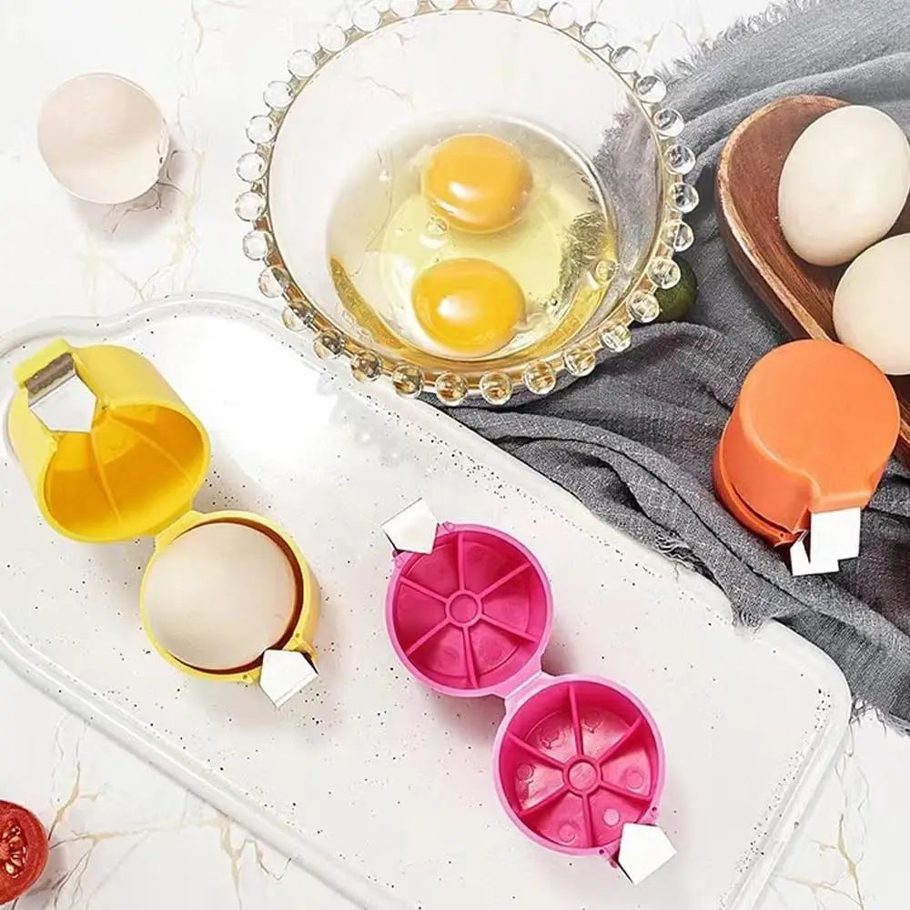 New Portable Egg Shell Opener Tools for Raw Eggs Multifunctional Eggs Breaker Separator for Cooking Camping Kitchen Gadgets