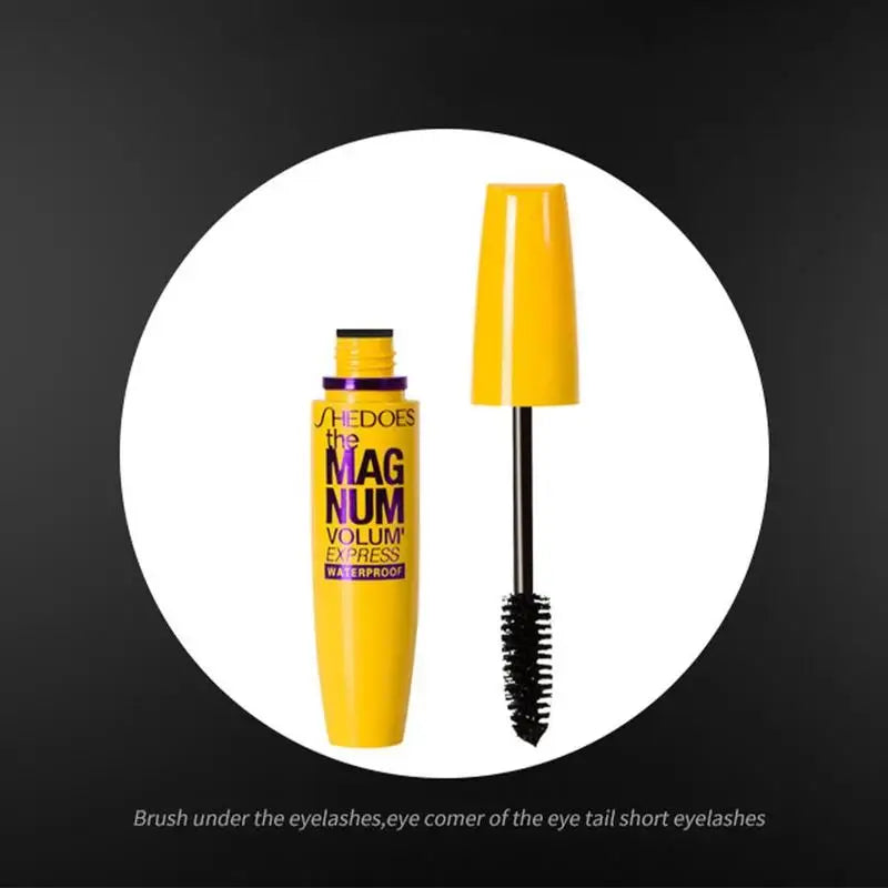 4D Black Mascara Thickening,Lengthening,Curling,Waterproof Liquid Fiber Mascara Long-Lasting Natural Eyelash Enhance Cosmetics