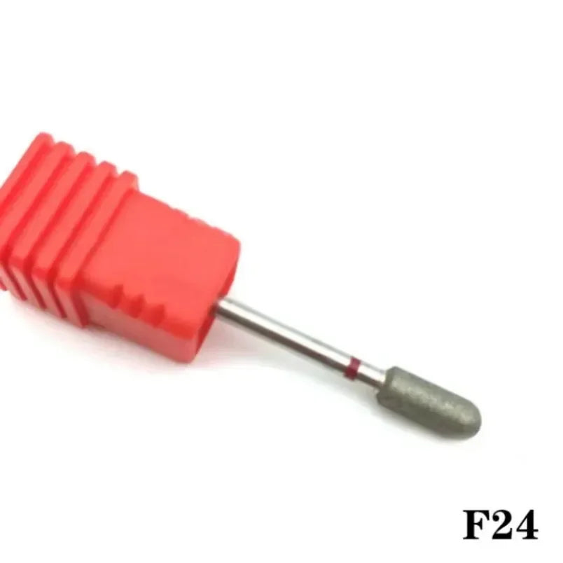Flame Cone Cuticle Clean Nail Drill Bit 3/32'', Professional Safety Carbide Diamond Nail Bit Nail Cleaner for Cuticle Dead Skin