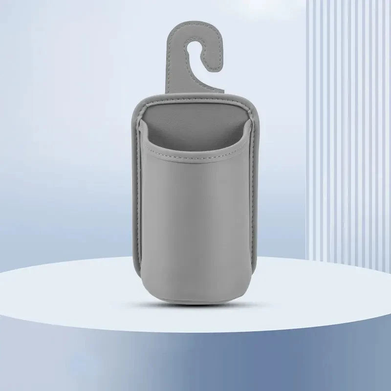 Car Door Cup Holder Self-Adhesived Drink Holder for Side Door Mini Waterproof Pu Leather Trash Bin Umbrella Holder Car Organizer