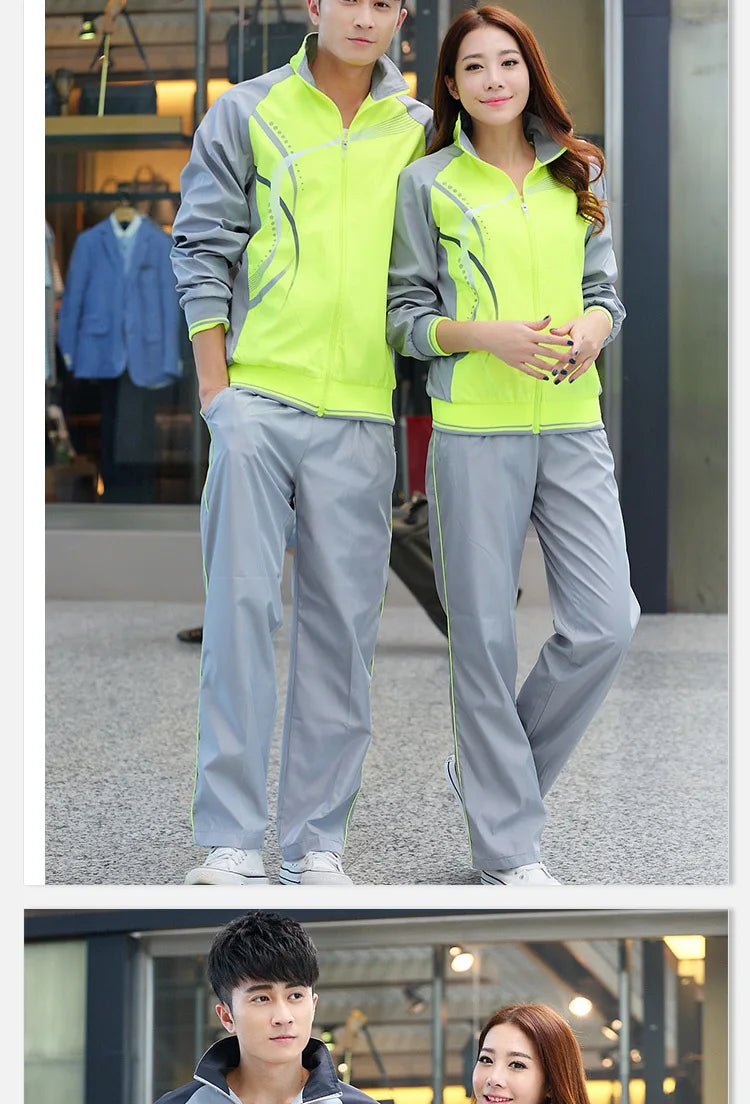 Spring and Autumn Couple's Sports Suit Men's and Women's Running Suit Two-piece Training Suit Fast Shipping