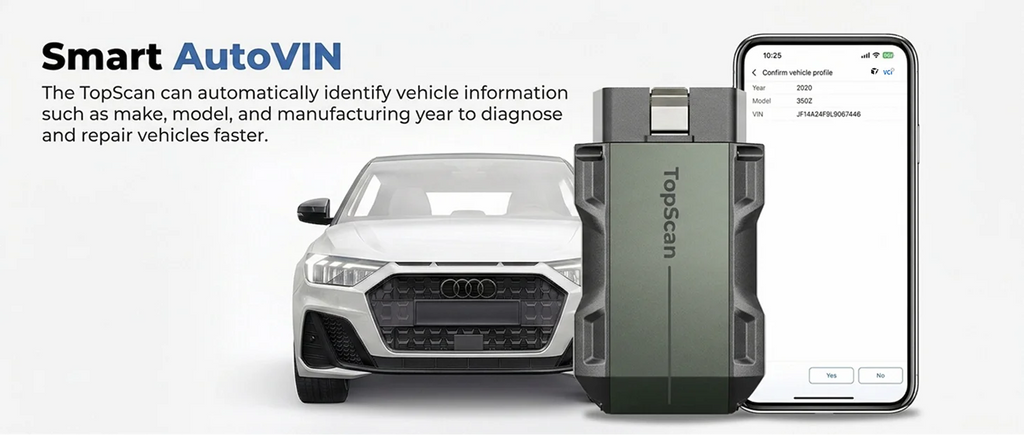 TOPDON TopScan Lite Scanner Smart Diagnostic Tool DTC Repair Guide Bluetooth OBD2 Code Reader Full System Active Test