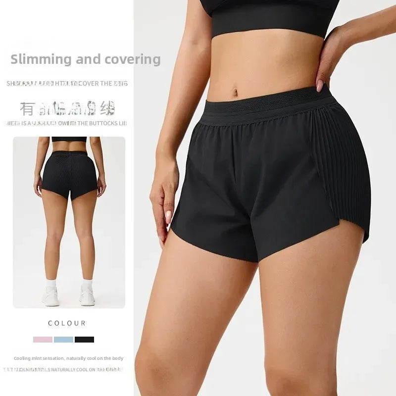 Womens Tennis Golf Skort Built‑in Liner Shorts Two‑Piece Look Sports Skirt Yoga Running Fitness Gym Workout Outdoor Short Skirt