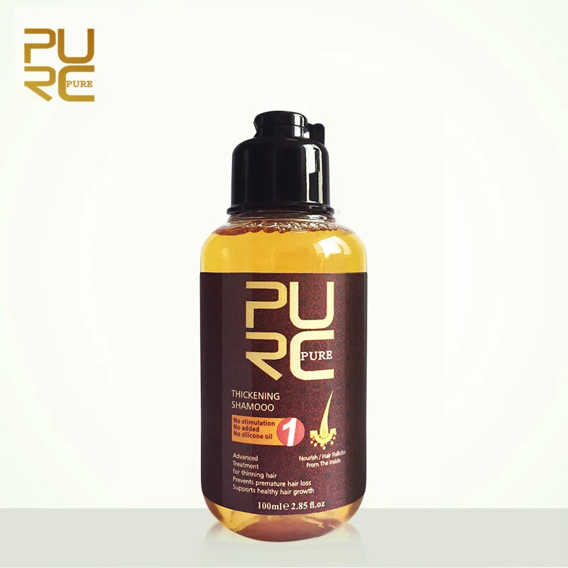 PURC Ginger Hair Growth Shampoo Fast Regrowth Anti Hair Loss Scalp Treatment Shampoo Thicken Nourishing Hair Care 100ml