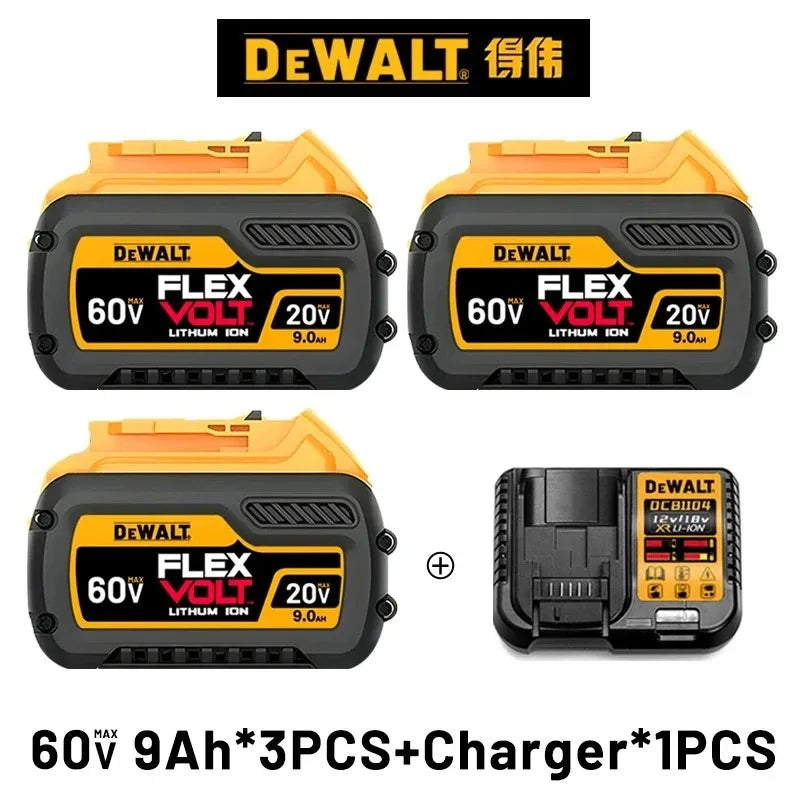 100% Original DeWALT Battery 20V/60V 6Ah 9Ah MAX FlexVolt for DCB606 DCB205 DCB206 DCB209 DCB182 Power Tool with Battery