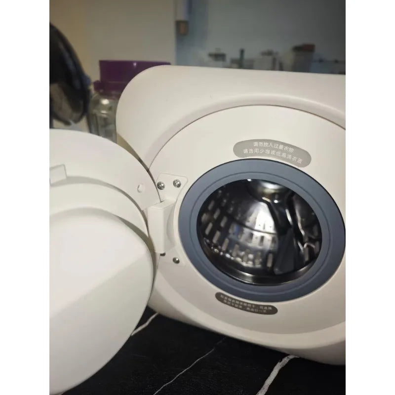 A compact washing machine specially designed for underwear and socks, featuring a desktop flagship drum model with automatic was