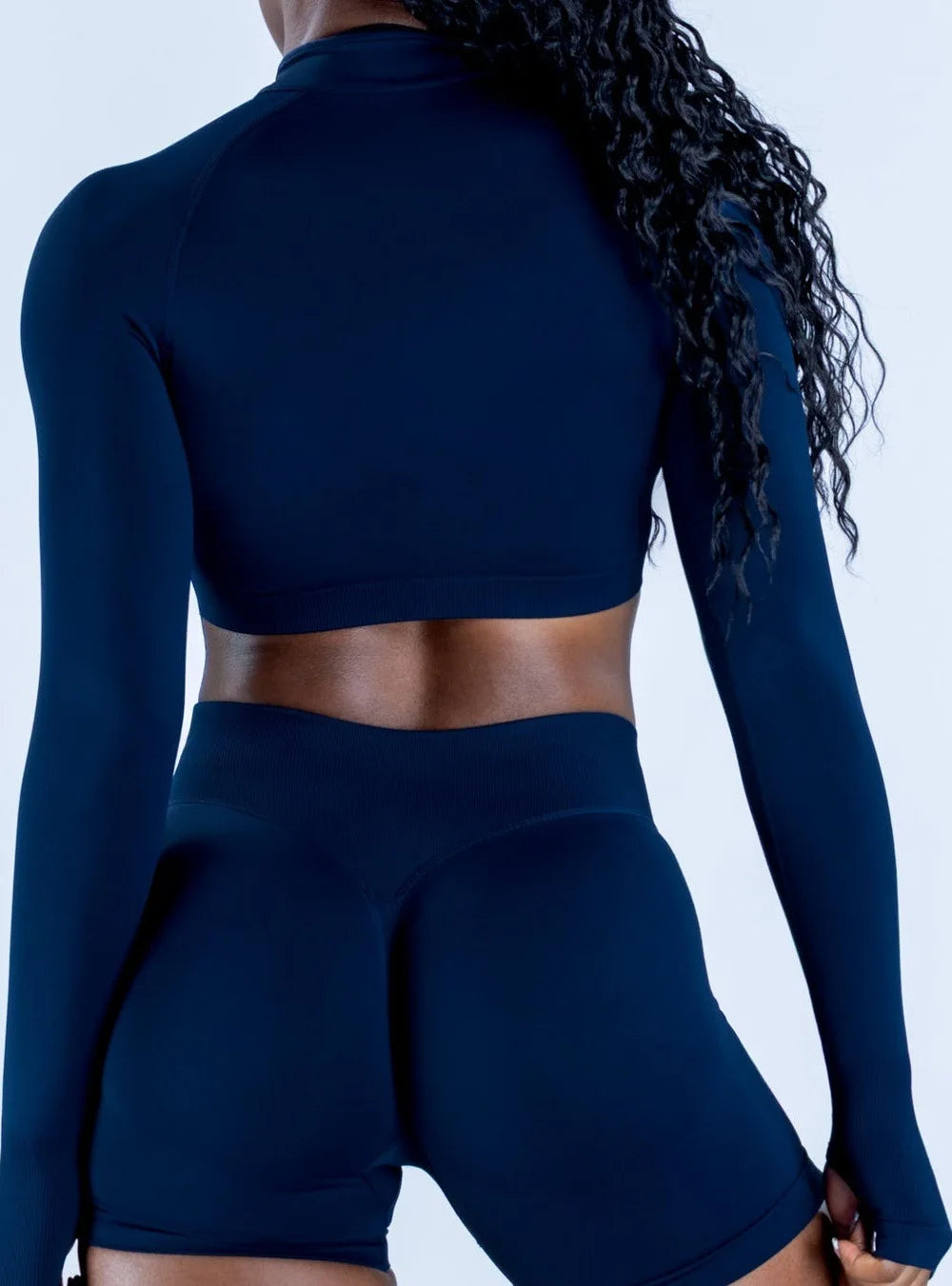 NCLAGEN Crop Zippy Fitness Top Long Women Sleeve GYM Clothes Seamless Running Workout Quick Dry Pilates Sports Yoga Shirt