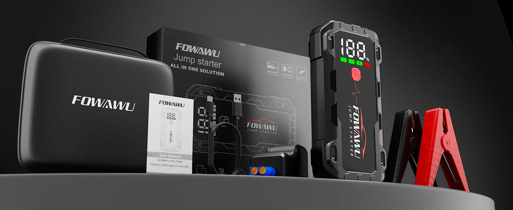FOWAWU 26800mAh 7000A Peak Jump Starter for 12V Vehicles (12L Petrol / 10L Diesel) and Moto, Car Battery Jump Starter Power Pack