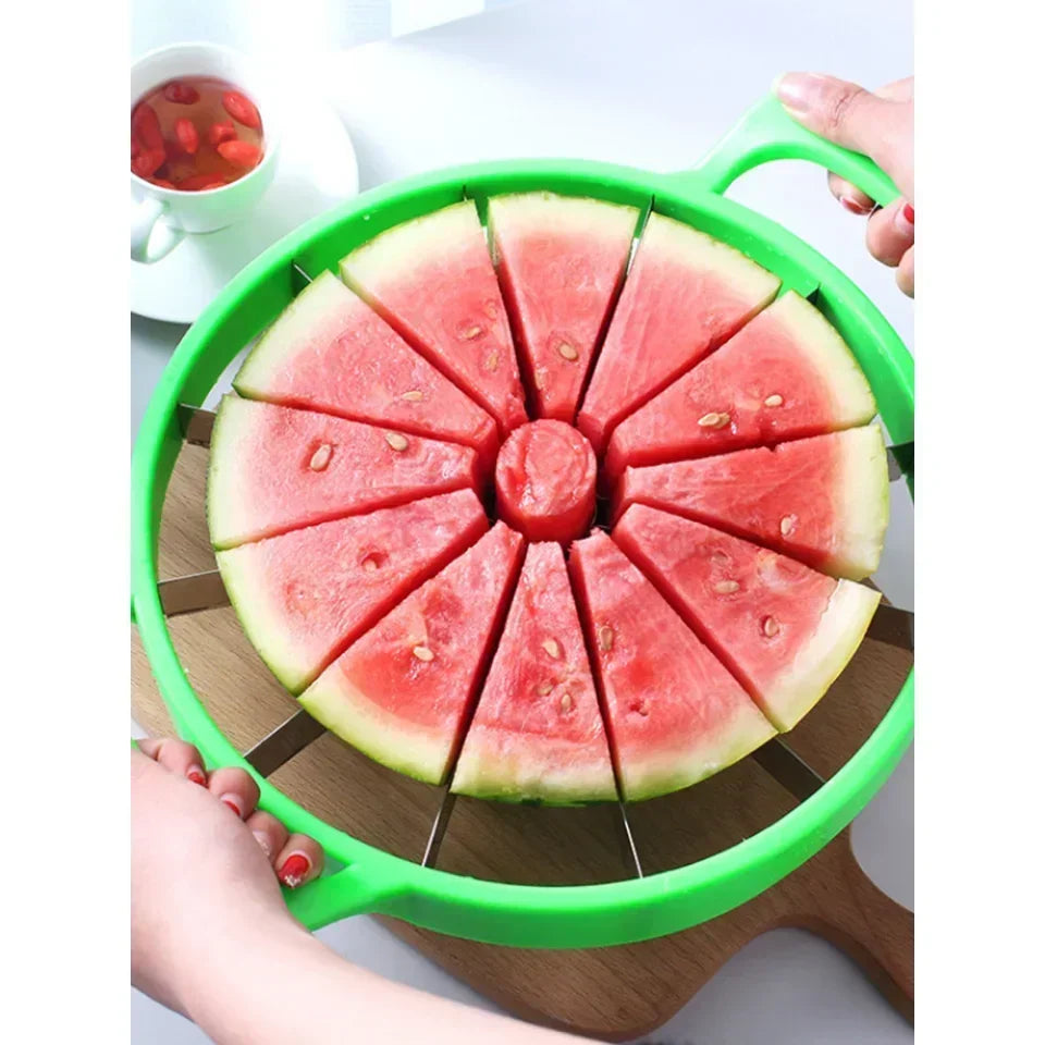 KONI Watermelon Slicer Cutter Stainless Steel Creative Windmill Shape Large Size Convenient Fruit Dividers Kitchen Gadgets Items