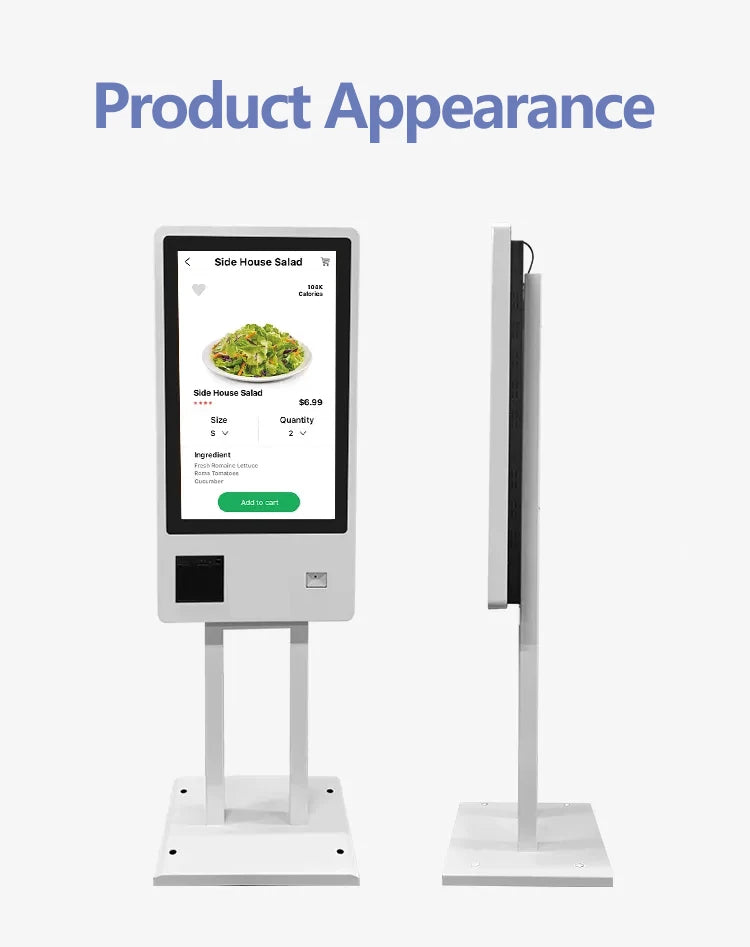 21.5 Inch Capacitive Touch Screen LCD Self-Service Ordering Machine For McDonald's/KFC Payment Order Kiosk For Restaurants
