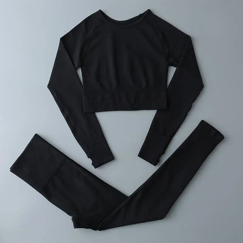 Seamless Legging Fitness Suit Women Sport Outfits Butt-lifting Yoga Pants Running Gym Clothing Comfortable Workout Clothes Solid