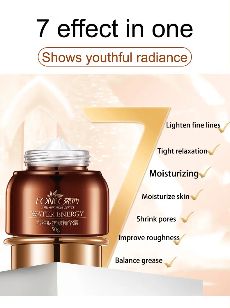 Fonce Korea Anti Aging Wrinkle Remover Face Cream Dry Skin Hydrating Facial Lifting Firming Day Night Cream Peptide Serum 50g