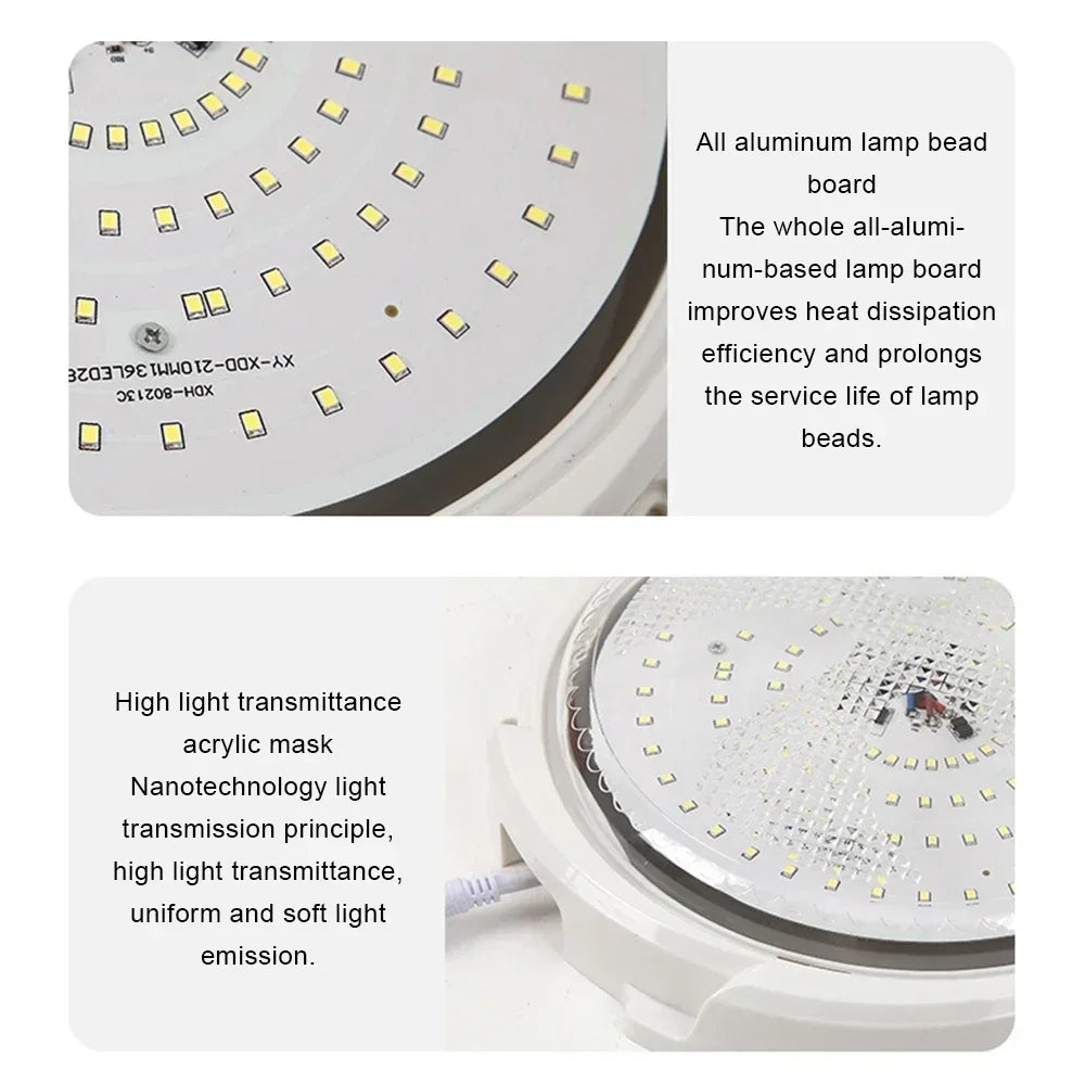 LEDSolar Ceiling Light Indoor Bedroom Corridor Garden Lighting With Remote Control Dimmable Timing Waterproof Solar Ceiling Lamp