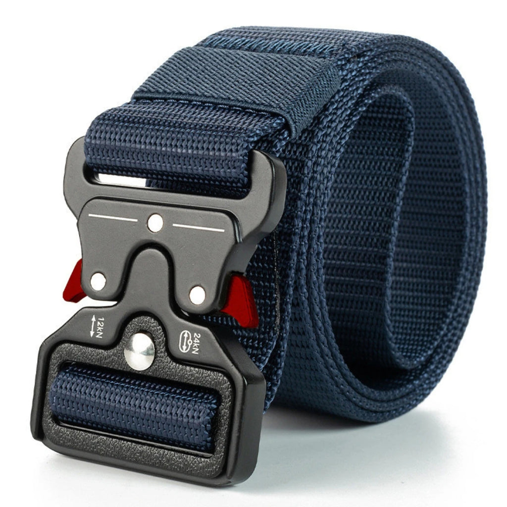 Red Ears Plastic Buckle Tactical Belt Men'S Multifunctional Military Fan Canvas Belt Outdoor Faux Nylon Training Waist Belt