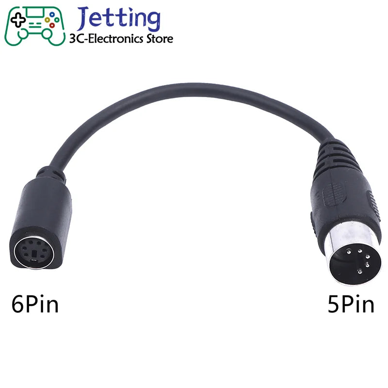 1PC PS/2 Keyboard To AT 5 Pin DIN MD 6-pin Female To DIN 5-pin Male Cable Ps2 Keyboard And Mouse Transmission Cable