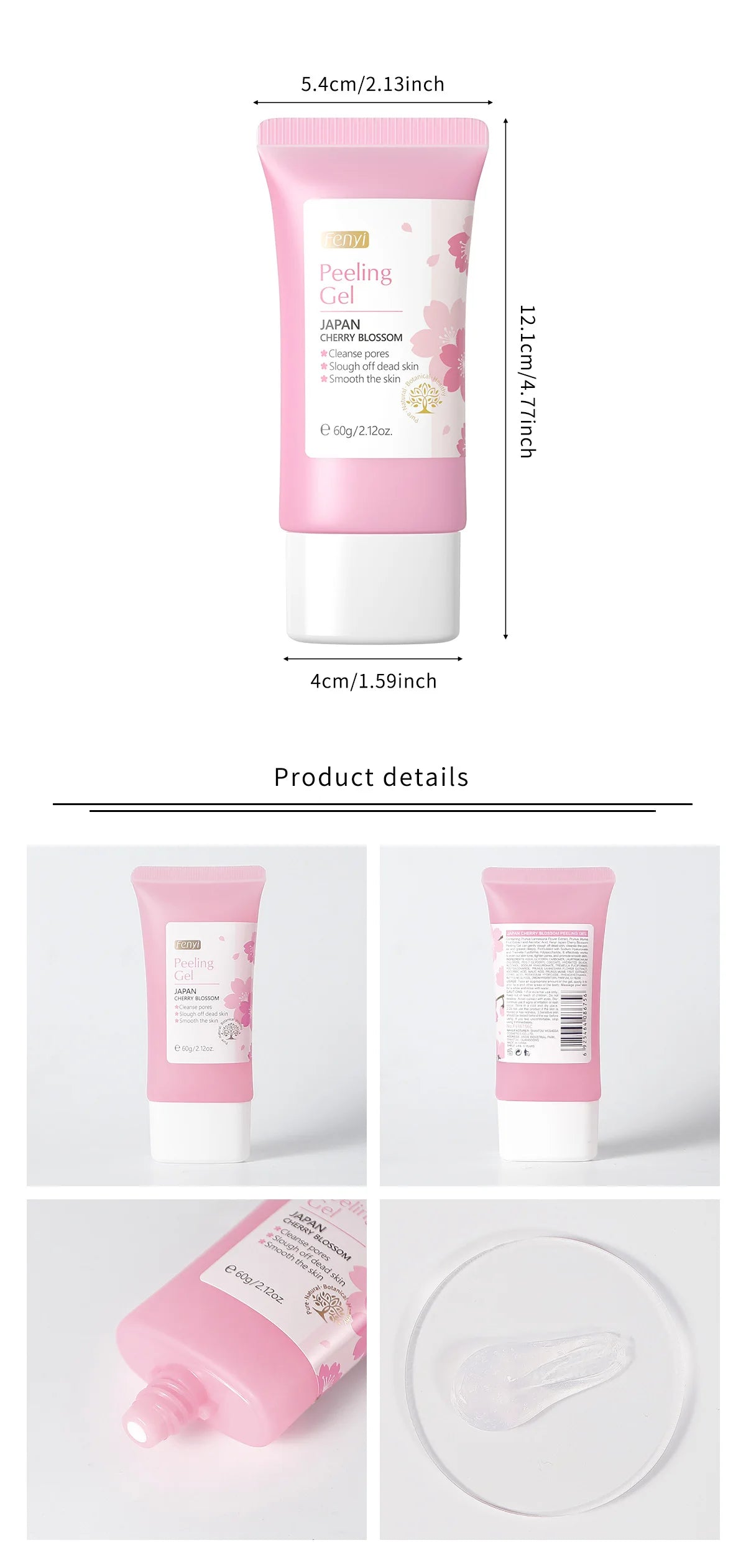 Cherry Blossom Exfoliating Gel Moisturizing Tender Face Body Cleansing Skin Care Product