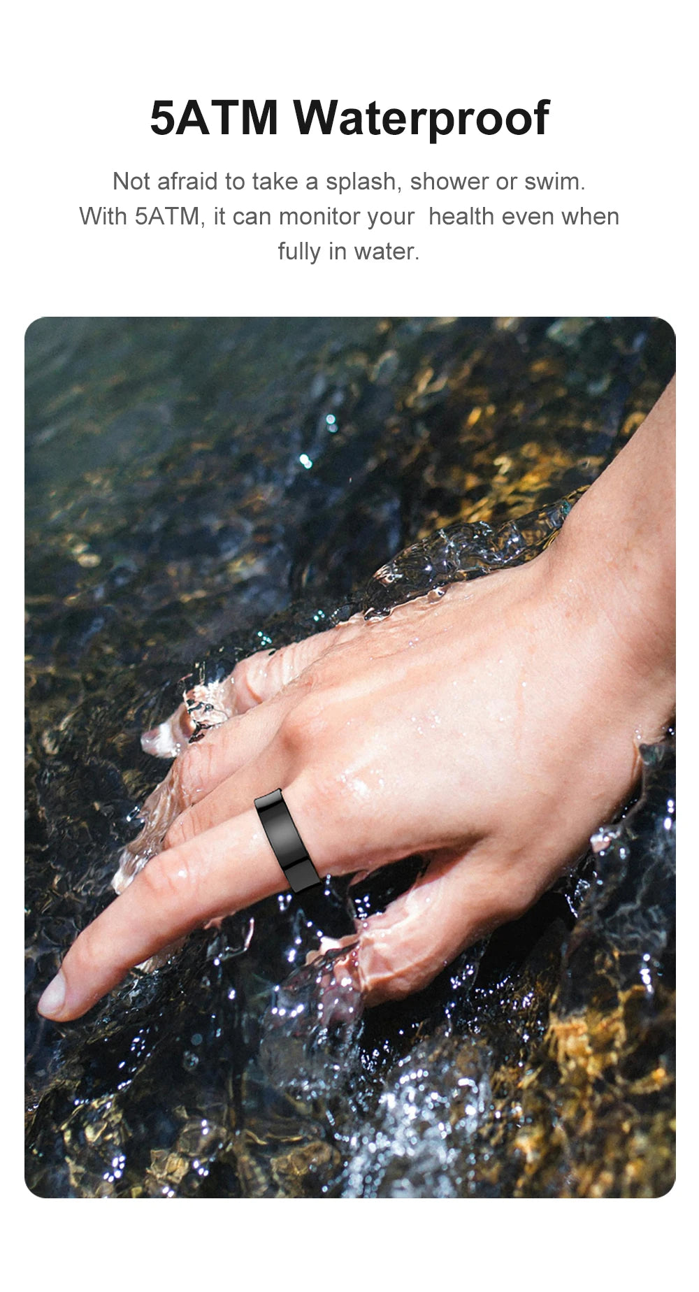 2024 COLMI R09 Smart Ring Men Women with Charging Case, Health and Sleep Monitor, Skin Temperature Monitor, 60 days battery life