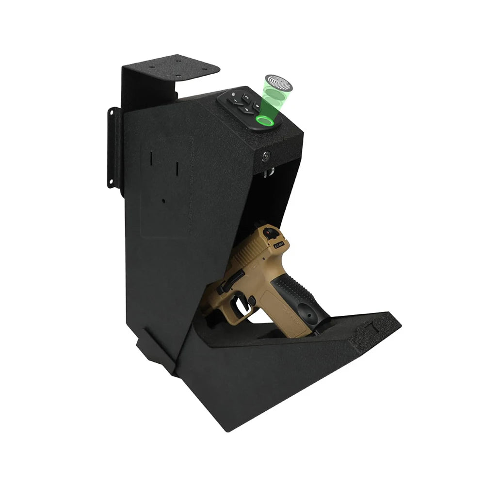 Biometric Handgun Gun Safe Open Fingerprint Hidden Safe for Pistols -with Fingerprint, Backlit Keypad, KEY Access